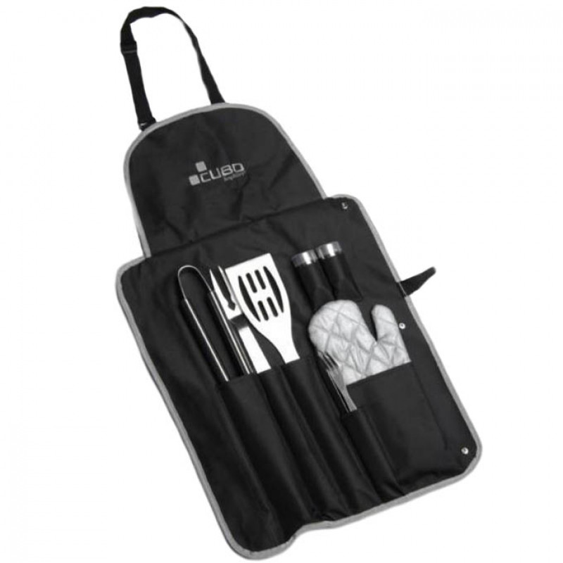 BergHOFF Cubo 9-Piece Stainless Steel BBQ Set Black